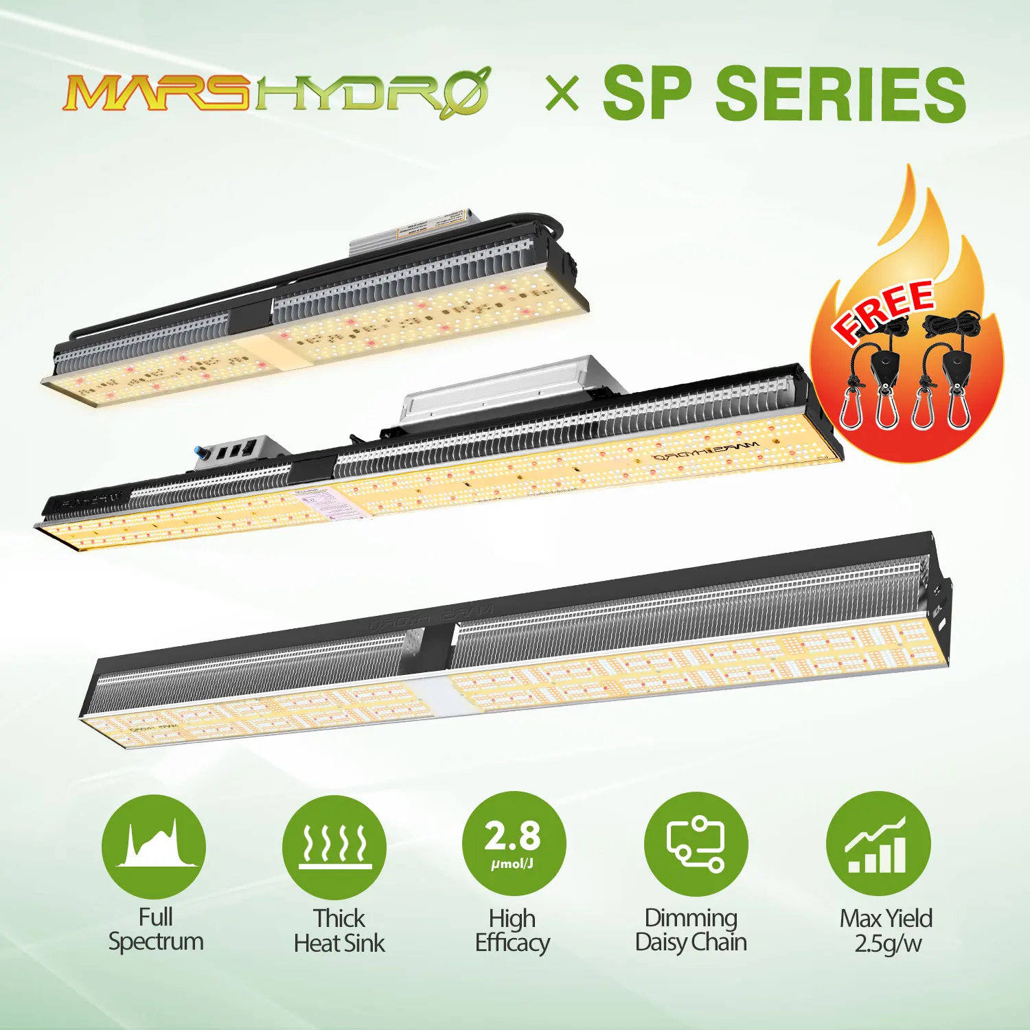 Светодиодная фитолампа полного спектра Mars Hydro SP 150 3000 для выращивания растений