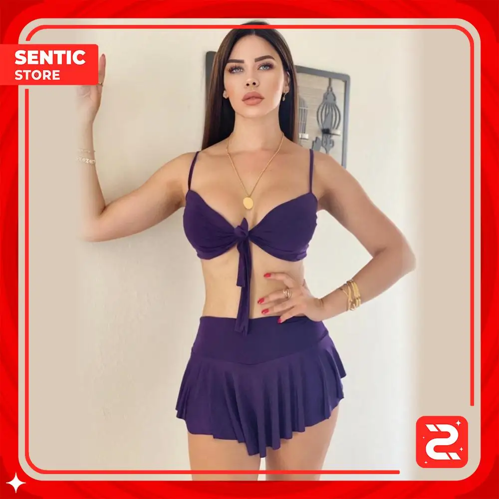 KAYAHAN COLLECTION Женский костюм-бикини без поддержки с юбкой Текстильный Пляжная