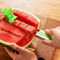 watermelon quickly cut cutter watermelon windmill design tool fruit salad slicer cutter steel kitchen washable gadgets stainless