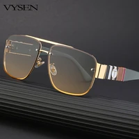 2022 luxury square sunglasses men fashion brand designer rimless sun glasses women pilot lunettes de soleil carr%c3%a9es pour hommes
