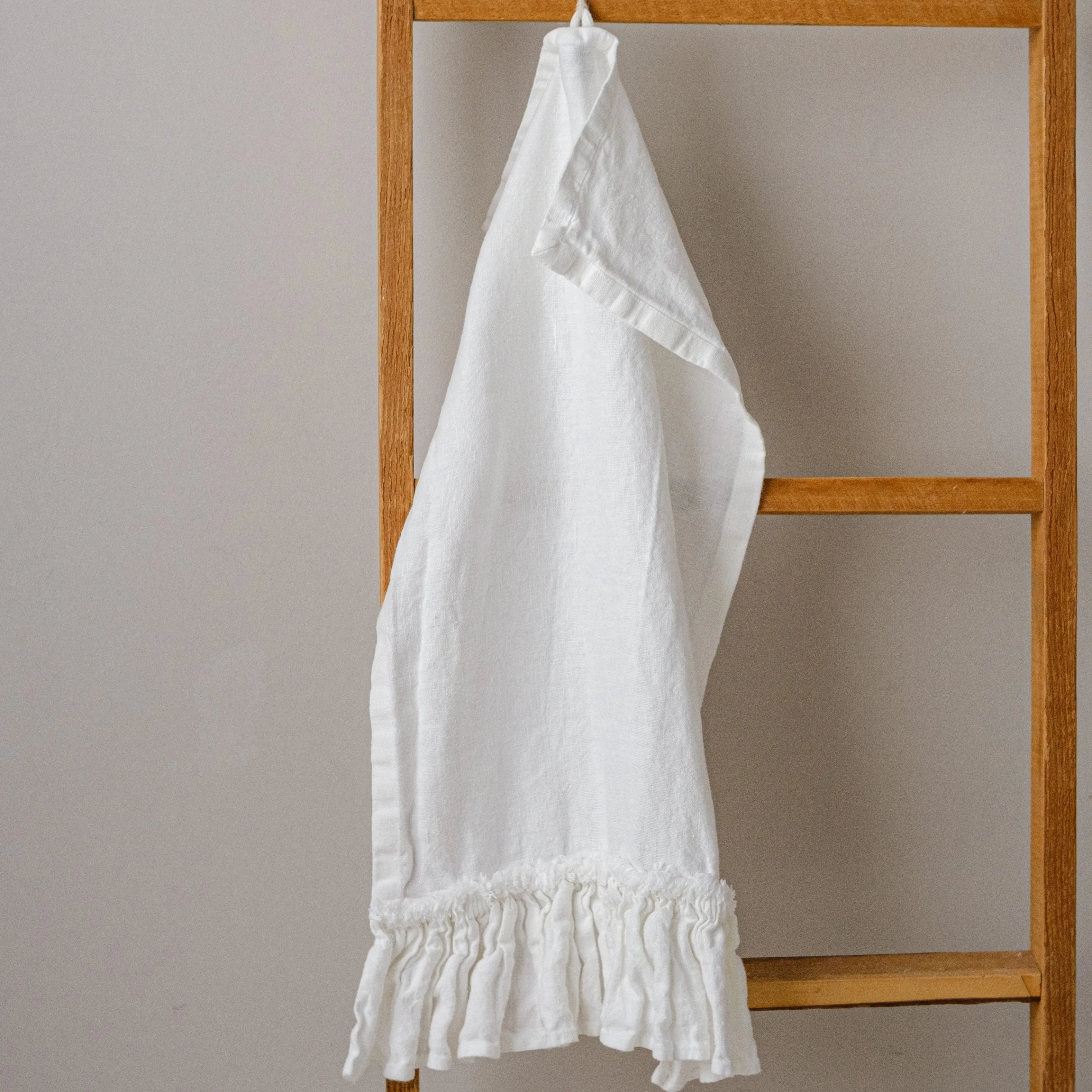 Towel linen with рюшей natural 60*40 cm hand towel kitchen | Towels