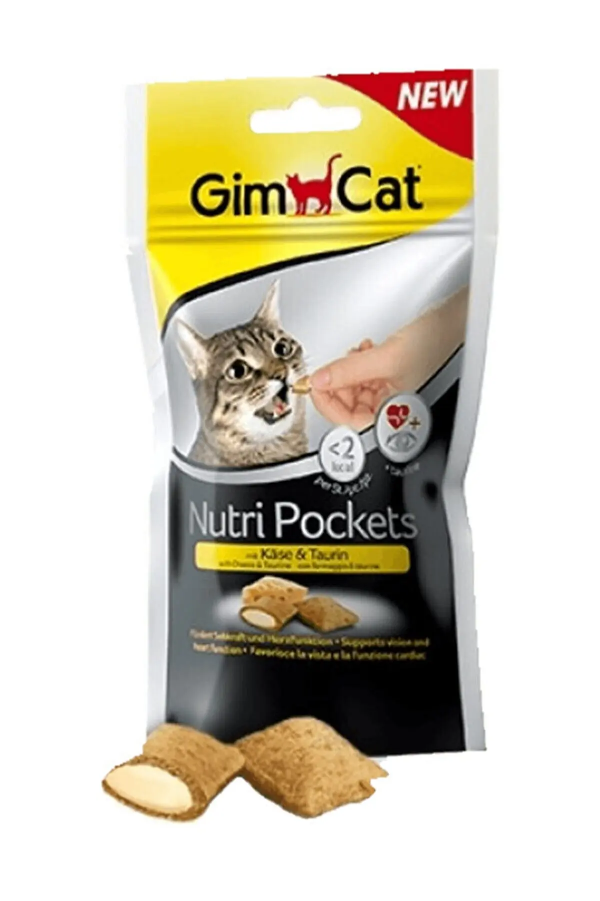 

Gimcat Nutripockets Quality Natural Delicious Fresh Cat Award Cheese Taurine 60 gr