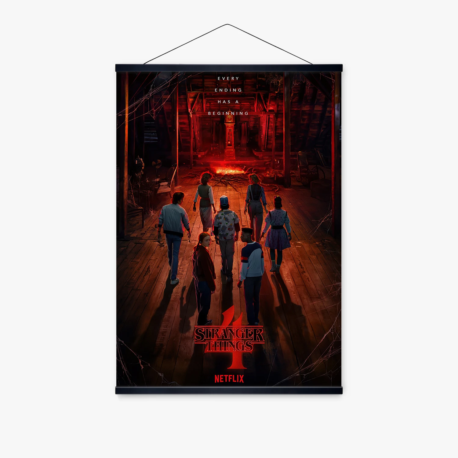 

Stranger Things Season 4 Poster Group Tease Wall Art Canvas Painting Science Fiction Horror TV Series Prints Art Room Home Decor