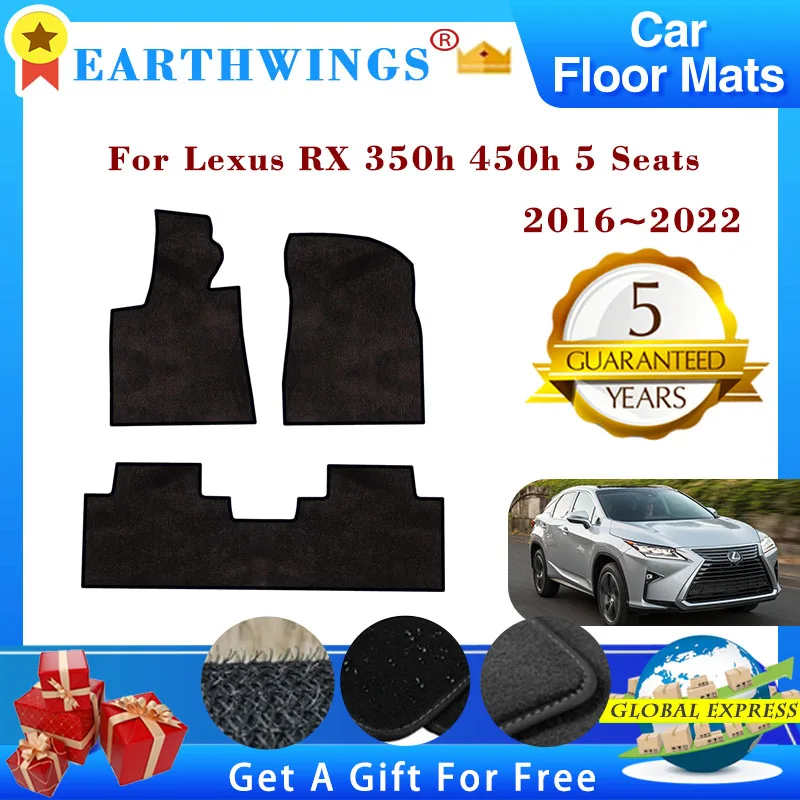 

Car Floor Mats For Lexus RX 350h 450h 2016~2022 5 Seats Rugs Panel Footpads Anti-Slip Carpet Cover Cape Foot Pads Accessories