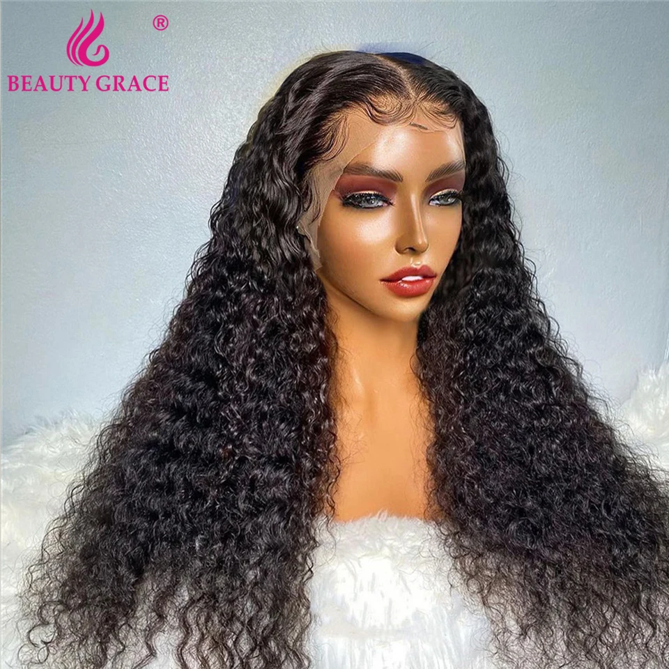 Brazilian 30 Inch Kinky Curly Lace Front Human Hair Wigs On Sale Clearance Transparent HD Curly 13X4 Lace Frontal Wigs For Women