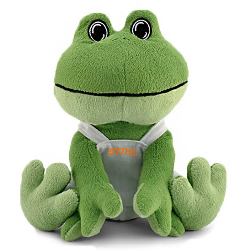 Плюшевая мягкая игрушка лягушка в комбинезоне STIHL |