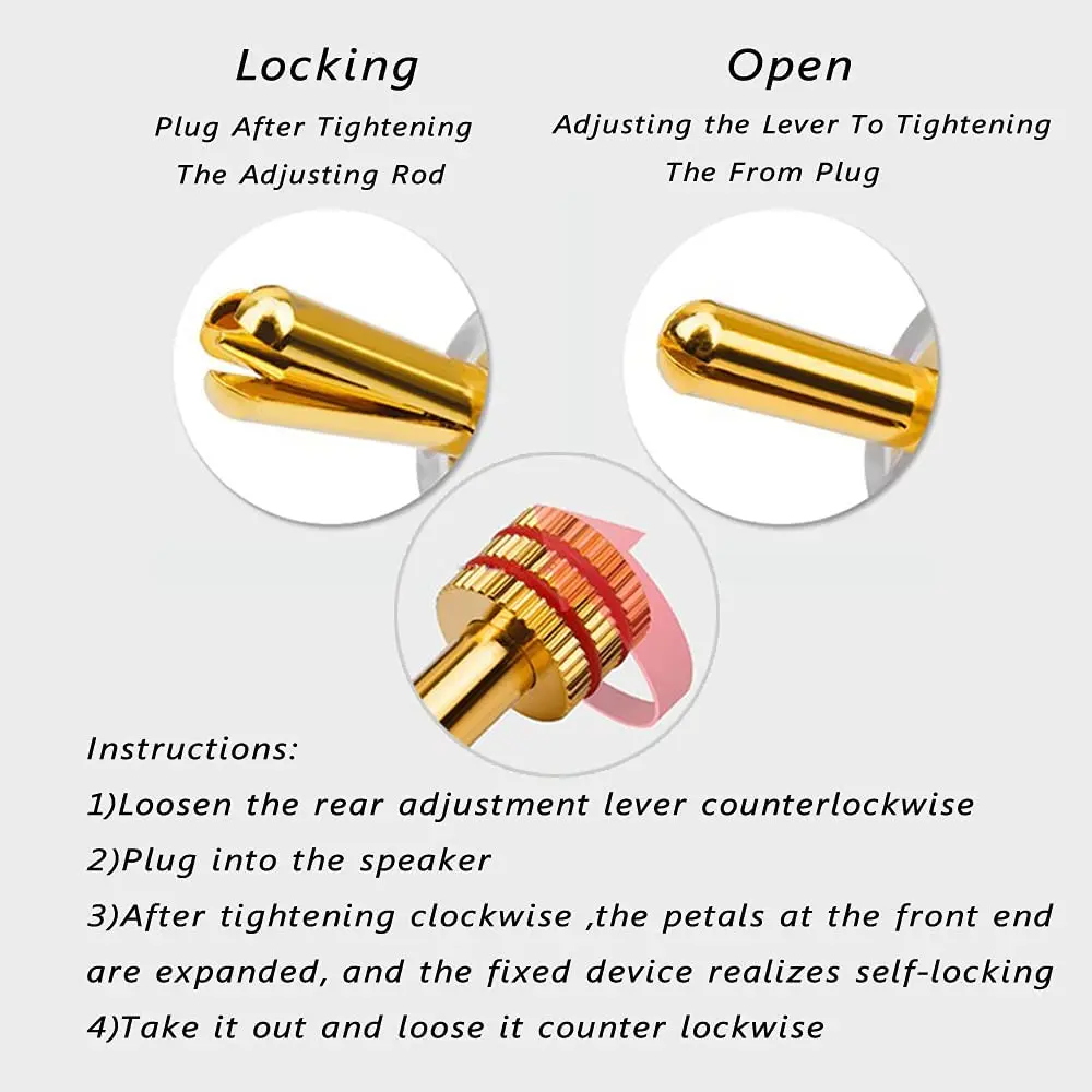 4 шт. shifi позолоченный запираемый кабель для динамика | Электроника