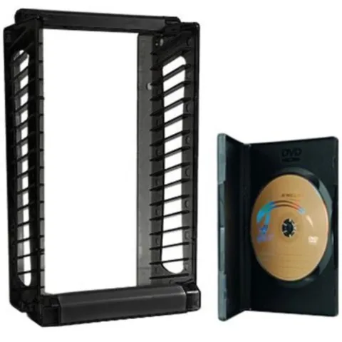 Стойка для дисков на 15 DVD коробок CDM-D15 , сборная, чёрная - изображение