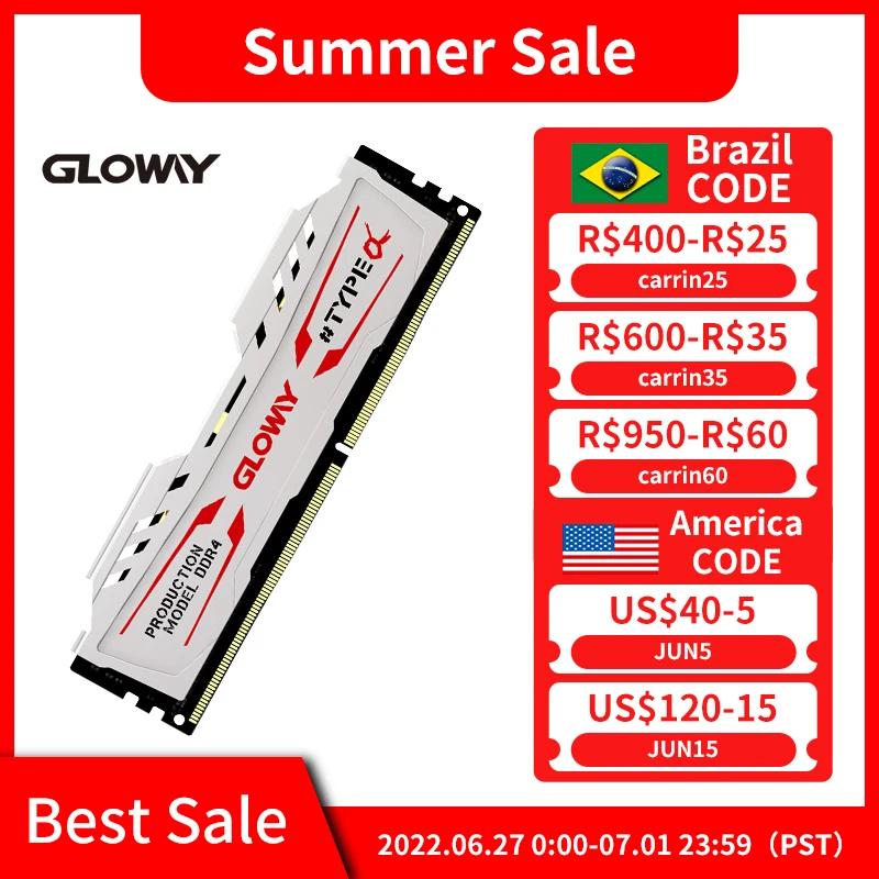 Memória Ram Ddr4 8gb 16gb 32gb 2666mhz 1.2v da Memória de Gloway Garantia Vitalícia Memória Ram Ddr4