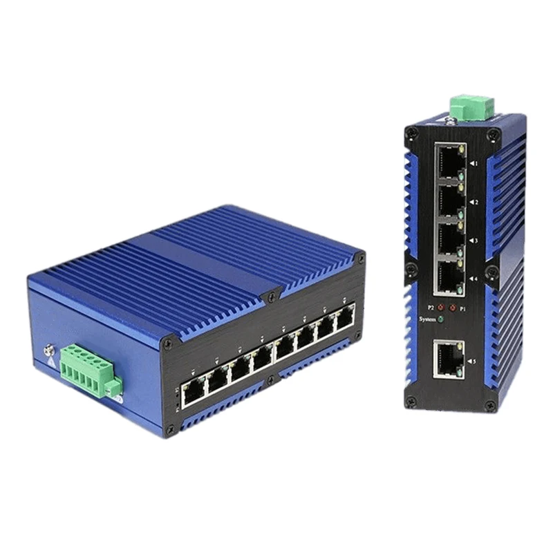 Industrial Ethernet Switch 5-port 8-port 100M Gigabit DIN-rail Card Network Switch