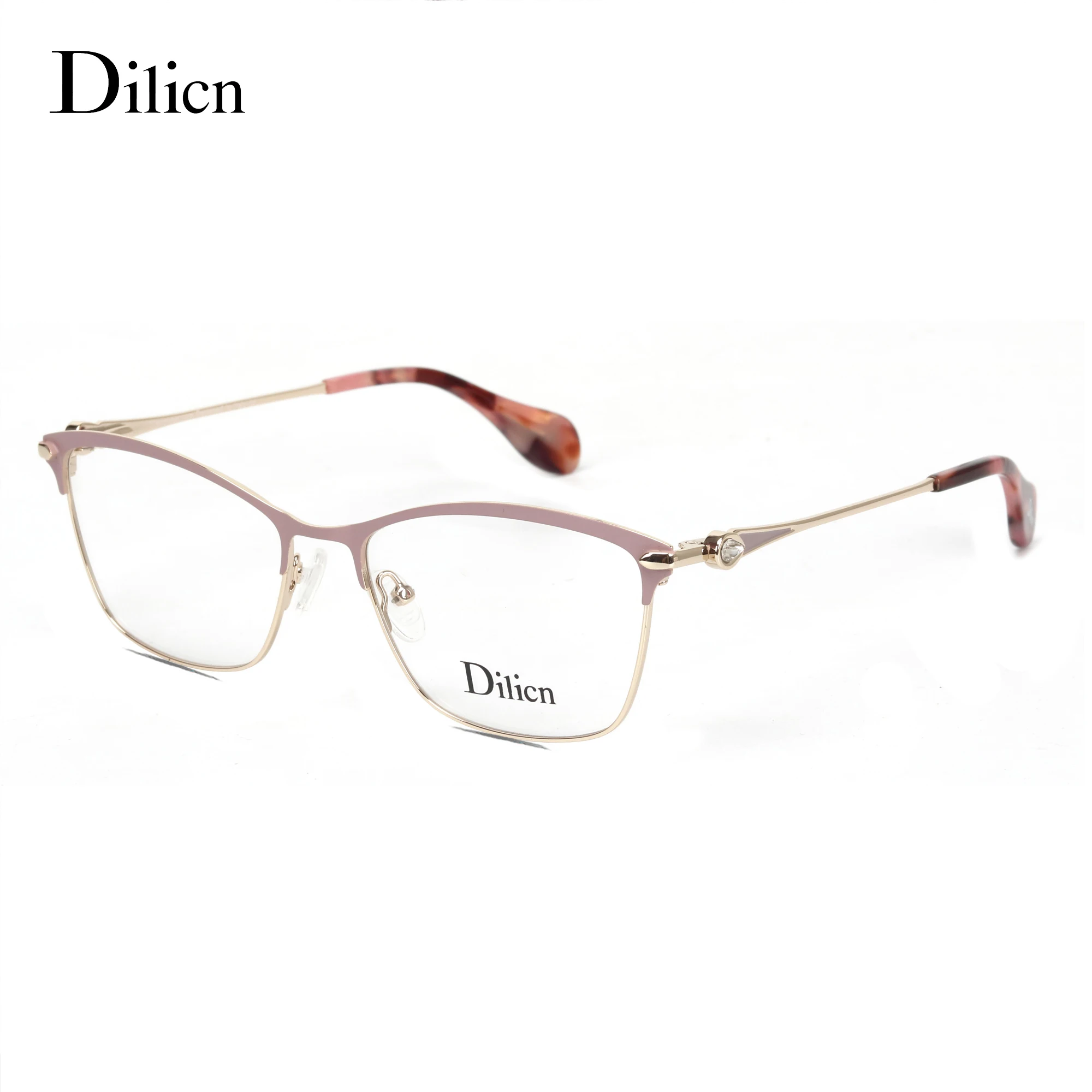 Dilicn 4010 Rectangle Metal Popular Design Beauty Elegant  Creative Eyeglasses Modish Women Optical Frame Eye Glassis Ultralight images - 6