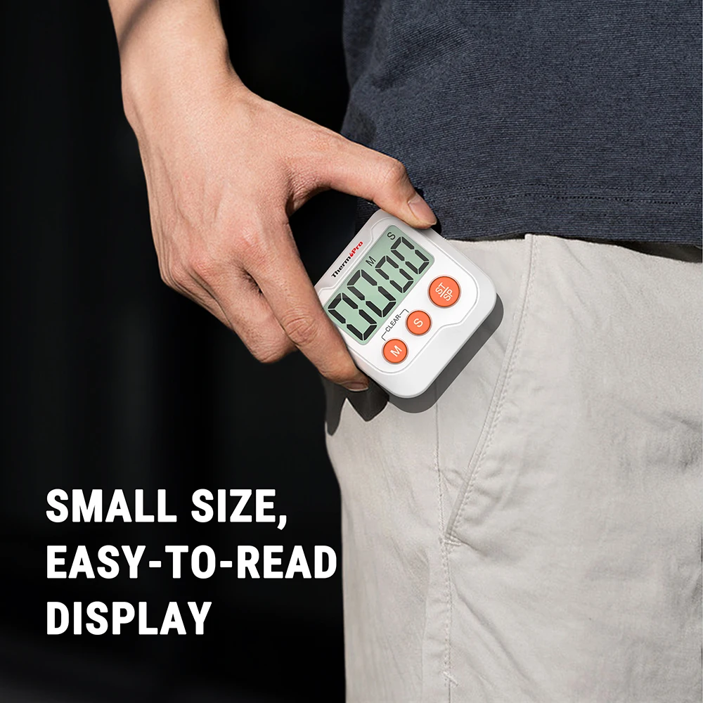 ThermoPro TM03 большой ЖК-экран цифровой кухонный таймер для приготовления пищи с