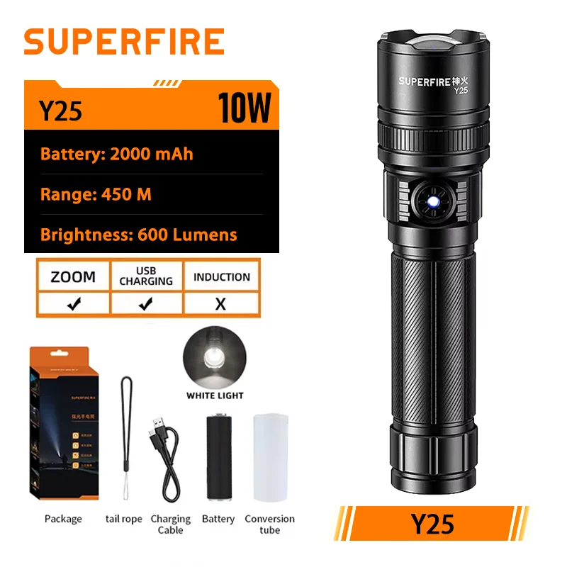 

SUPERFIRE Y26 15 Вт фонарик