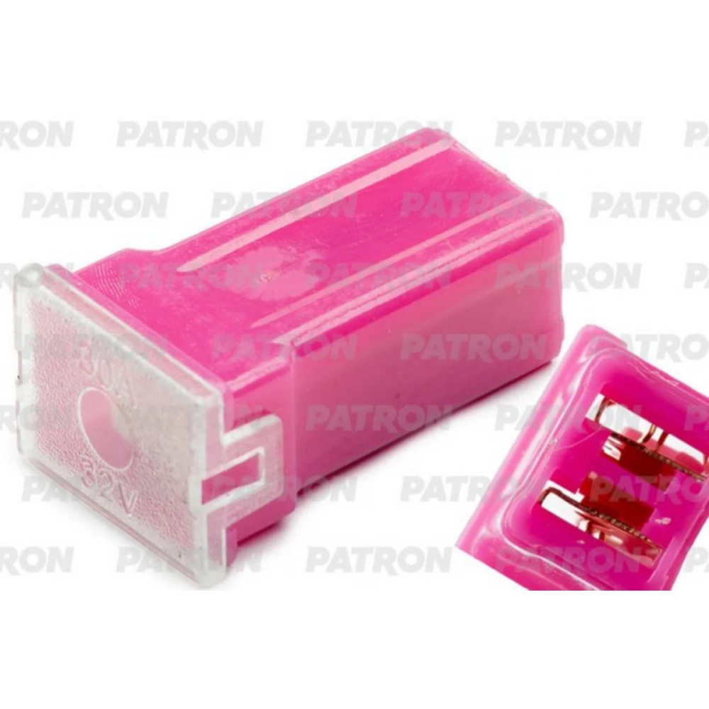 Предохранитель блистер 1шт PHA Fuse (PAL297) 30A розовый 27x12.1x10mm PATRON PFS117,  Предохранители Автотовары  автомобиль