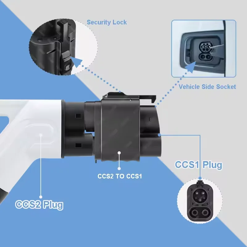 BOSDANTUN адаптер Ccs Combo 1 к 2 Ev автомобильное зарядное устройство 150 кВт Connect Ccs2 Ccs1