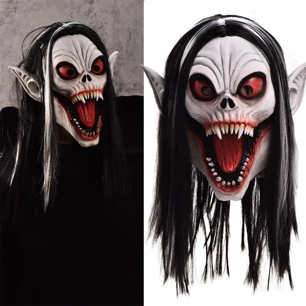 

Страшная маска Morbius на все лицо вампира, костюм на Хэллоуин, реквизит для вечеринки, страшные маски для косплея для взрослых