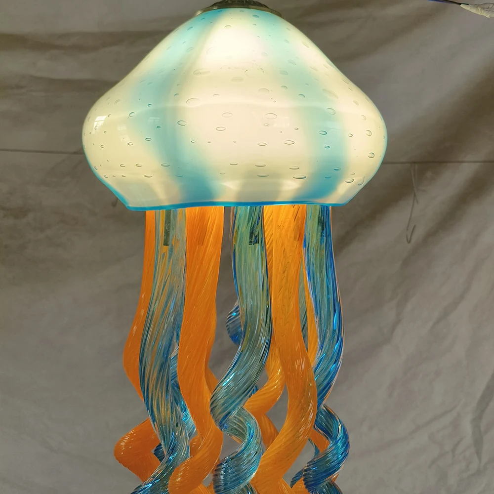 LONGREE стеклянная люстра с Медузой художественный декор Подвесная лампа из дутого