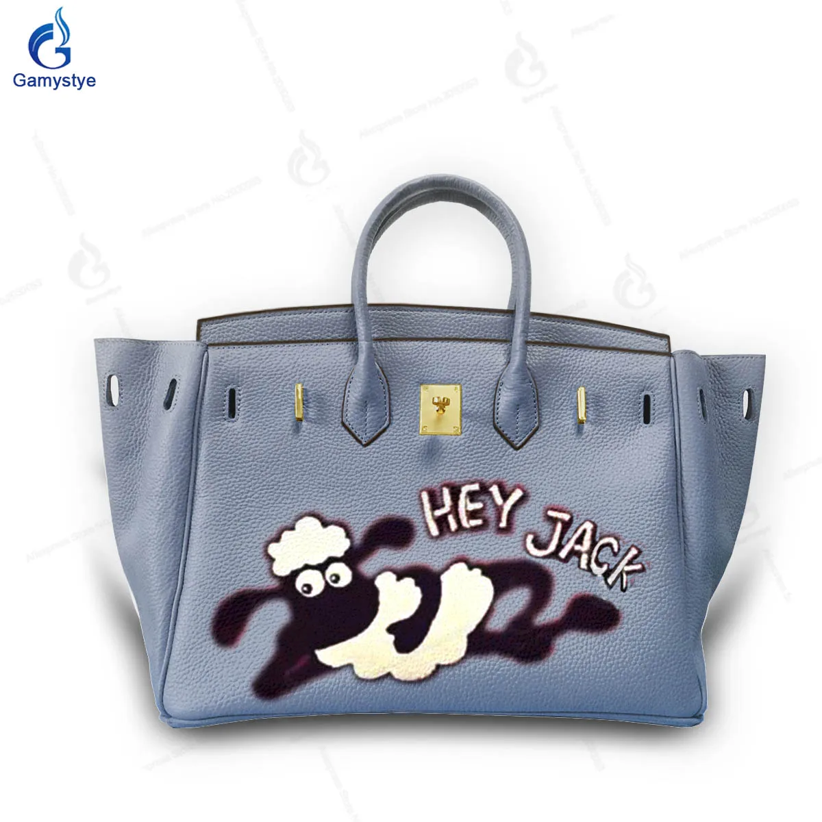 

Women bag Genuine Leather Tote Women's bag Quality Cowhide Handbag Shoulder Designer Female Messenger Bag Hand Paint Black Goat