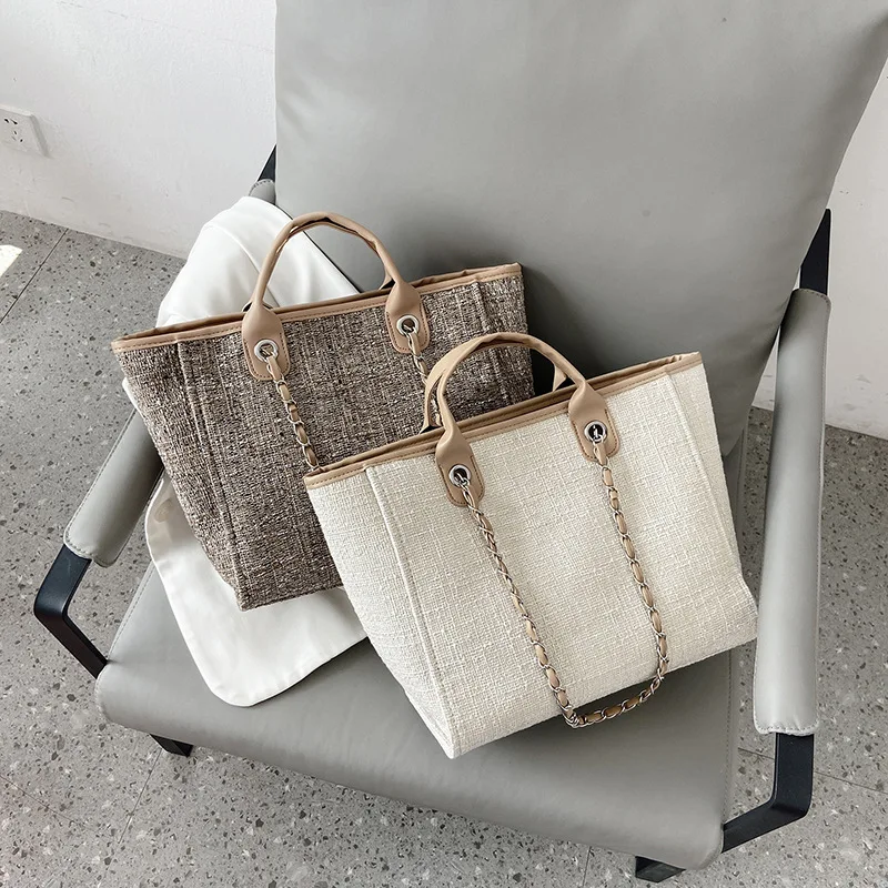 

Women 2022 New Trendy Autumn Bucket Bag Large-Capacity Portable Shoulder Messenger Chain Wholesale Tote Bag