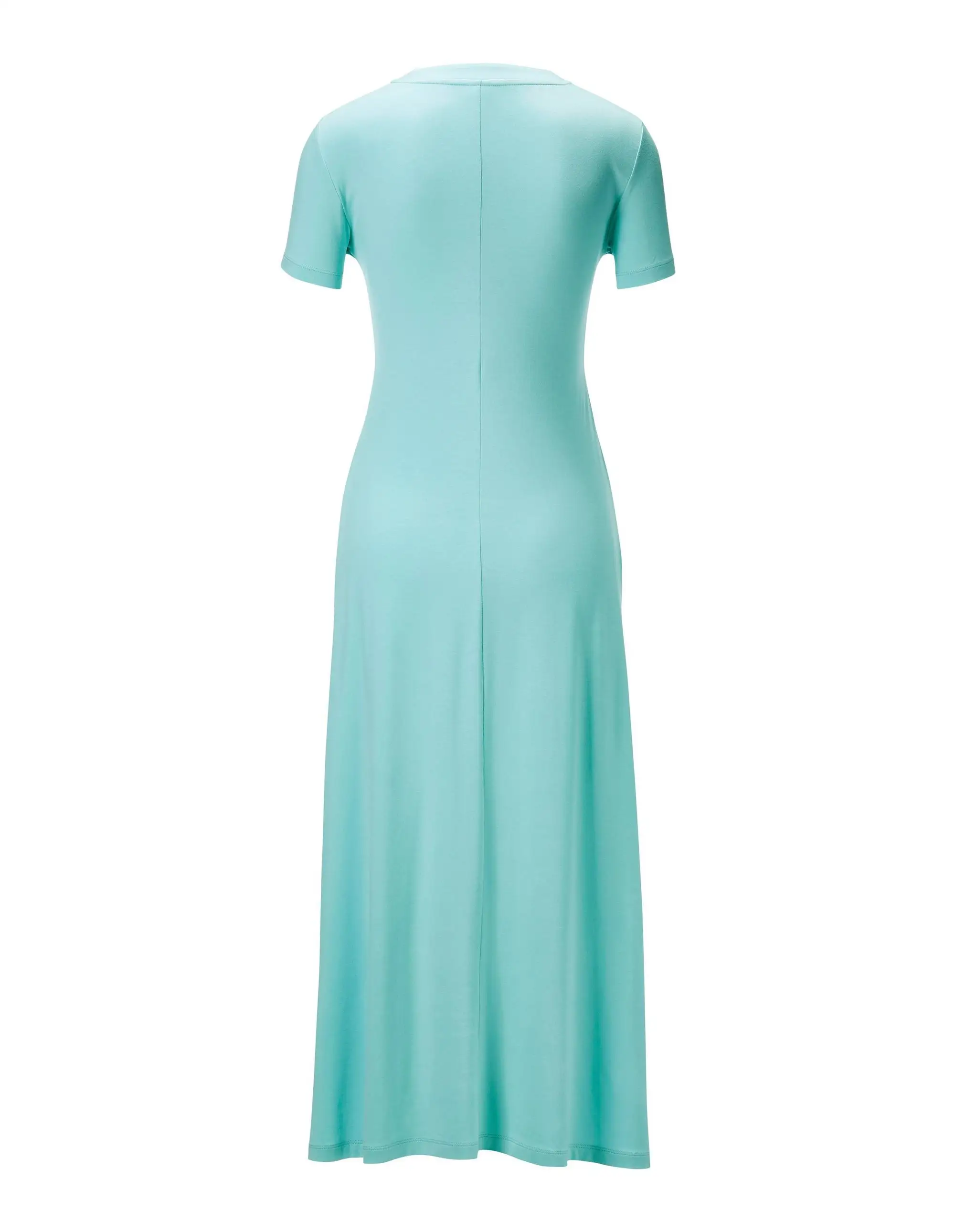 Длинное платье из джерси с V-образным вырезом и короткими рукавами - Madeleine