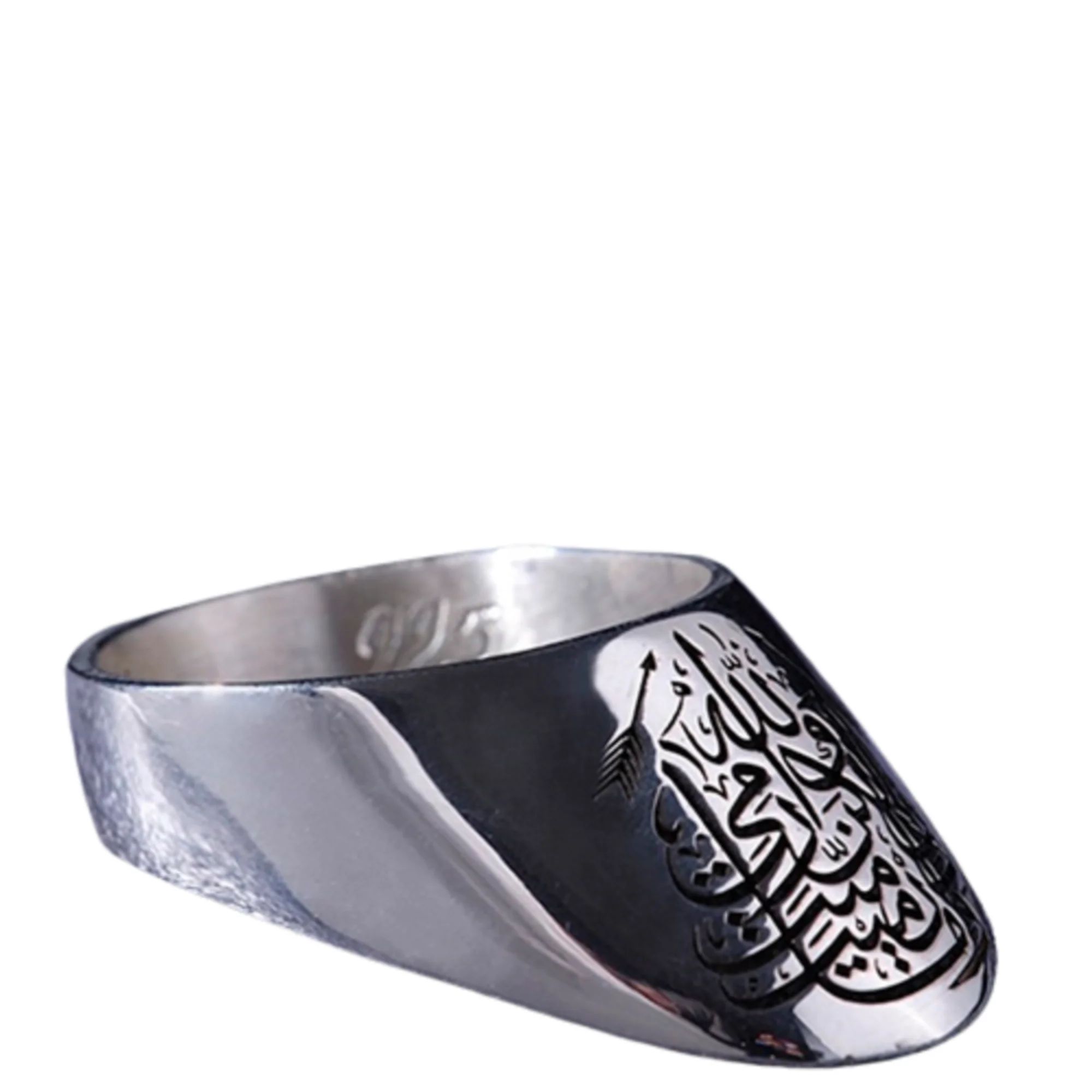 Handmade Silver Thumb Archer Men's Ring adjustable Written Turkish craftsmanship Gift for Men Jewelry