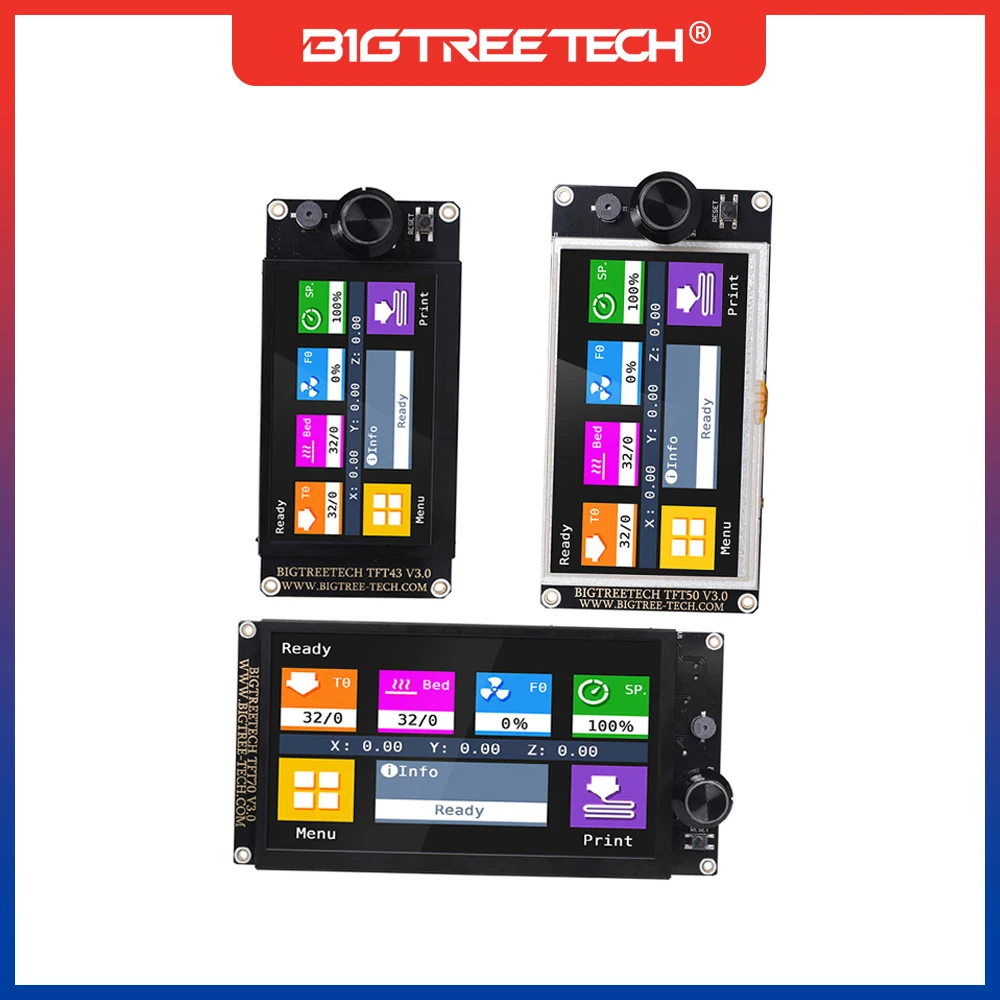

Сенсорный экран BIGTREETECH TFT43 TFT50 TFT70 TFT28 V3.0 12864LCD WiFi для SKR V1.4 Turbo MINI E3 Ender 3, детали для модернизированного 3D-принтера