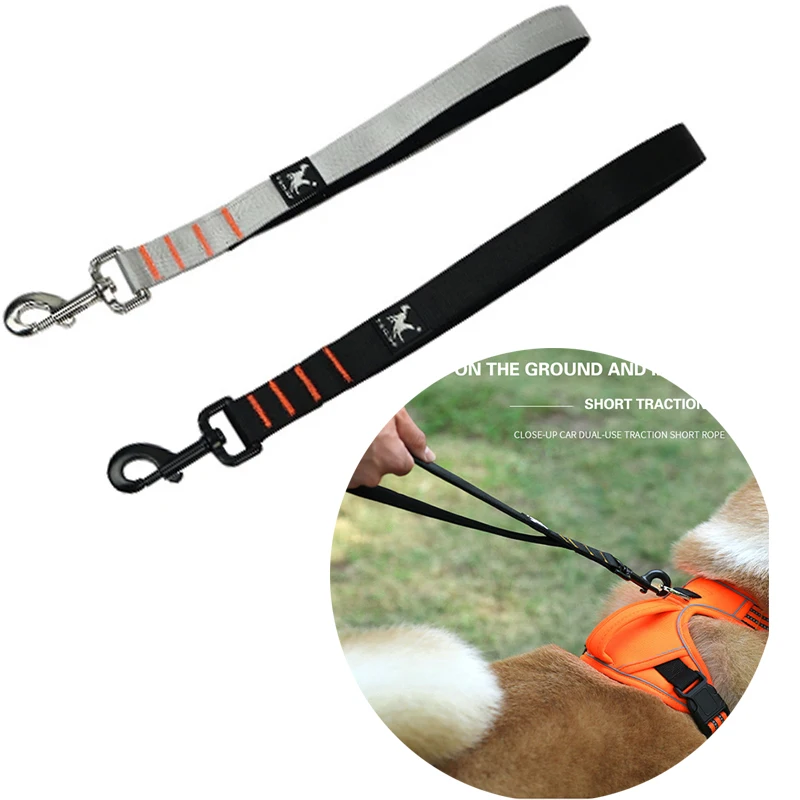 

Pet Training Leash Durable Dog Leash Nylon Short For Outdoor Walking Dog Traction Rope Car Seat Belt