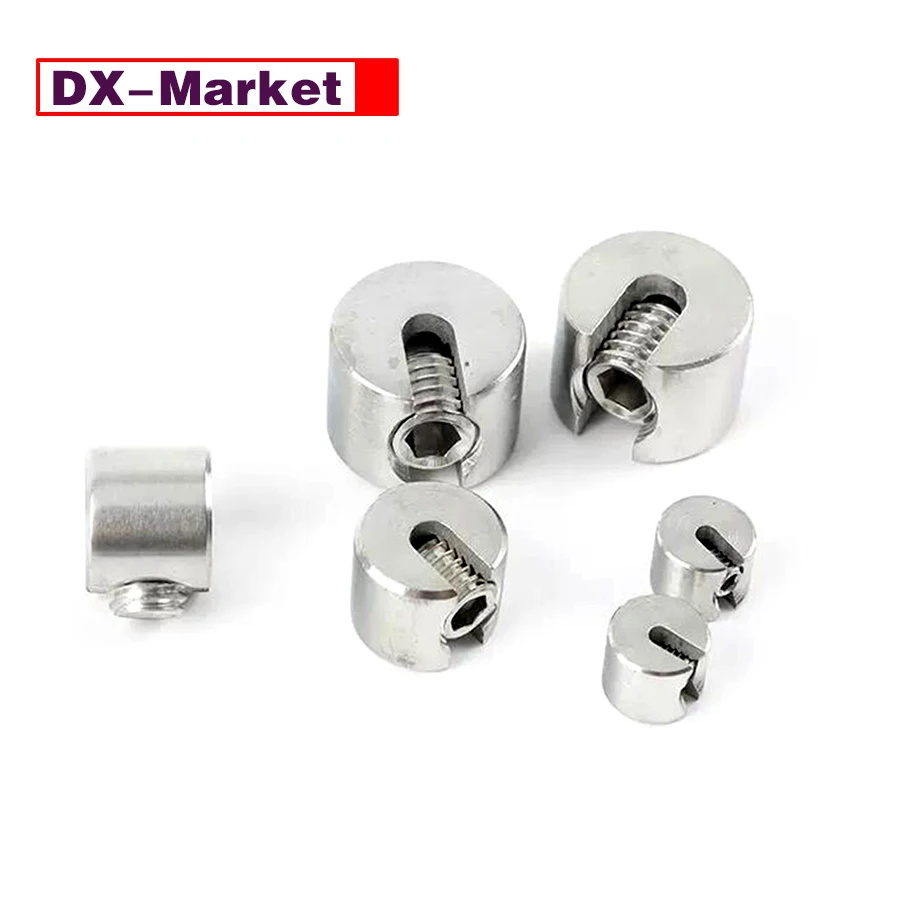 Зажим для фиксации проволочного троса 5 мм, аксессуары для троса из нержавеющей стали 316, J050