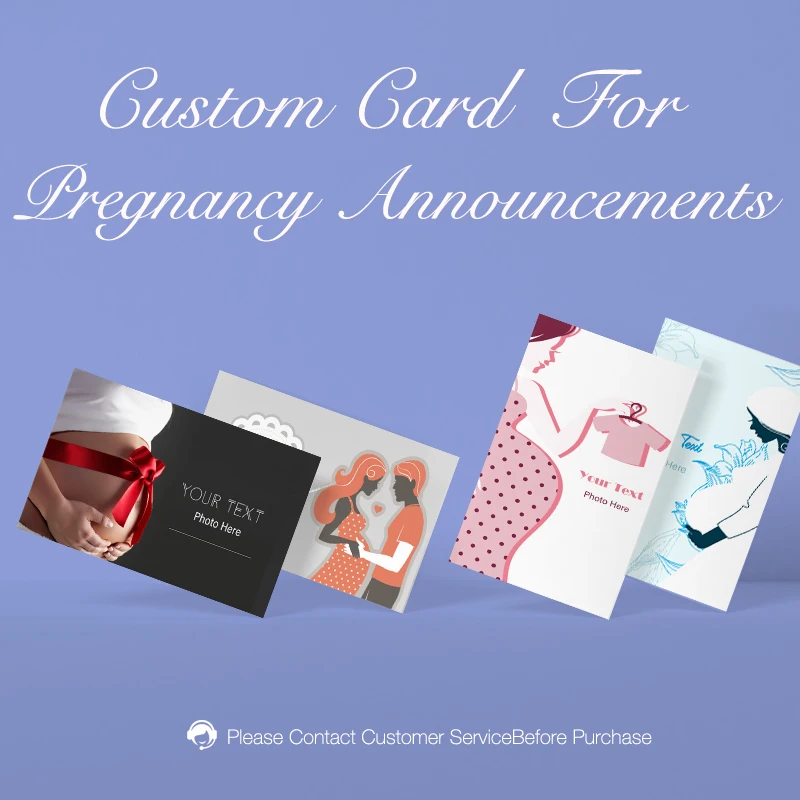 

10 Pcs Custom Unique Design Card for Pregnancy Announcement Party Invitation Baby with Envelope Create Your Own