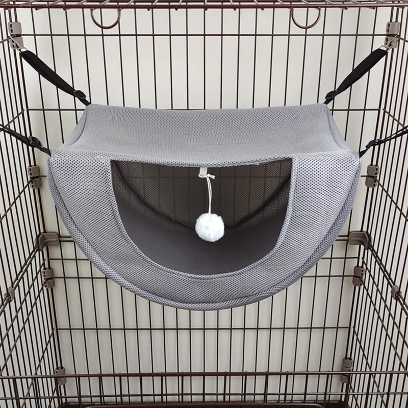 

Cat Hanging Hammock with Adjustable Straps Pet Cage Hammock Hanging Bed Resting Sleepy Pad Summer Cooling for Small Animals Pets