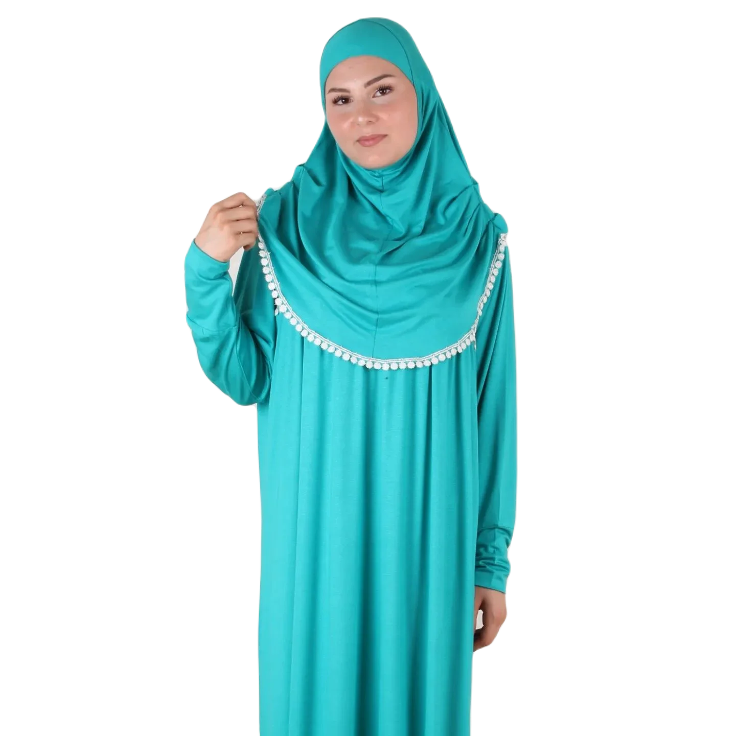 Muslim Prayer Dress for Women Abaya with Hijab and Praying Clothes Jersey Fabric Premium Quality Maxi Dress