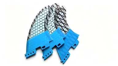 Фото 3 штуки сменных плавников G5 FII Honeycomb из стекловолокна для серфборда, комплект из трех плавников №3
