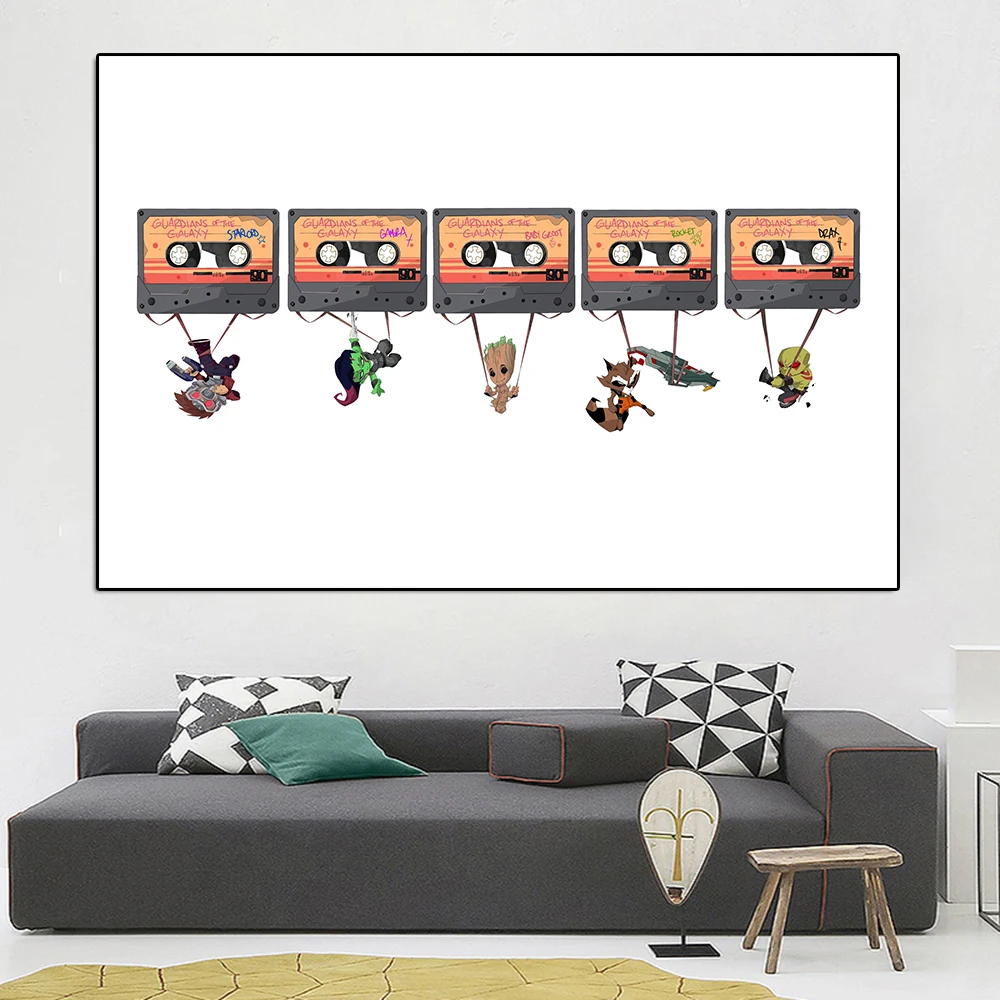 

Постер из фильма «очень странные дела» Disney, Микки Маус, Дональд, утка, искусство на стену из аниме, картина для детской комнаты, домашний деко...