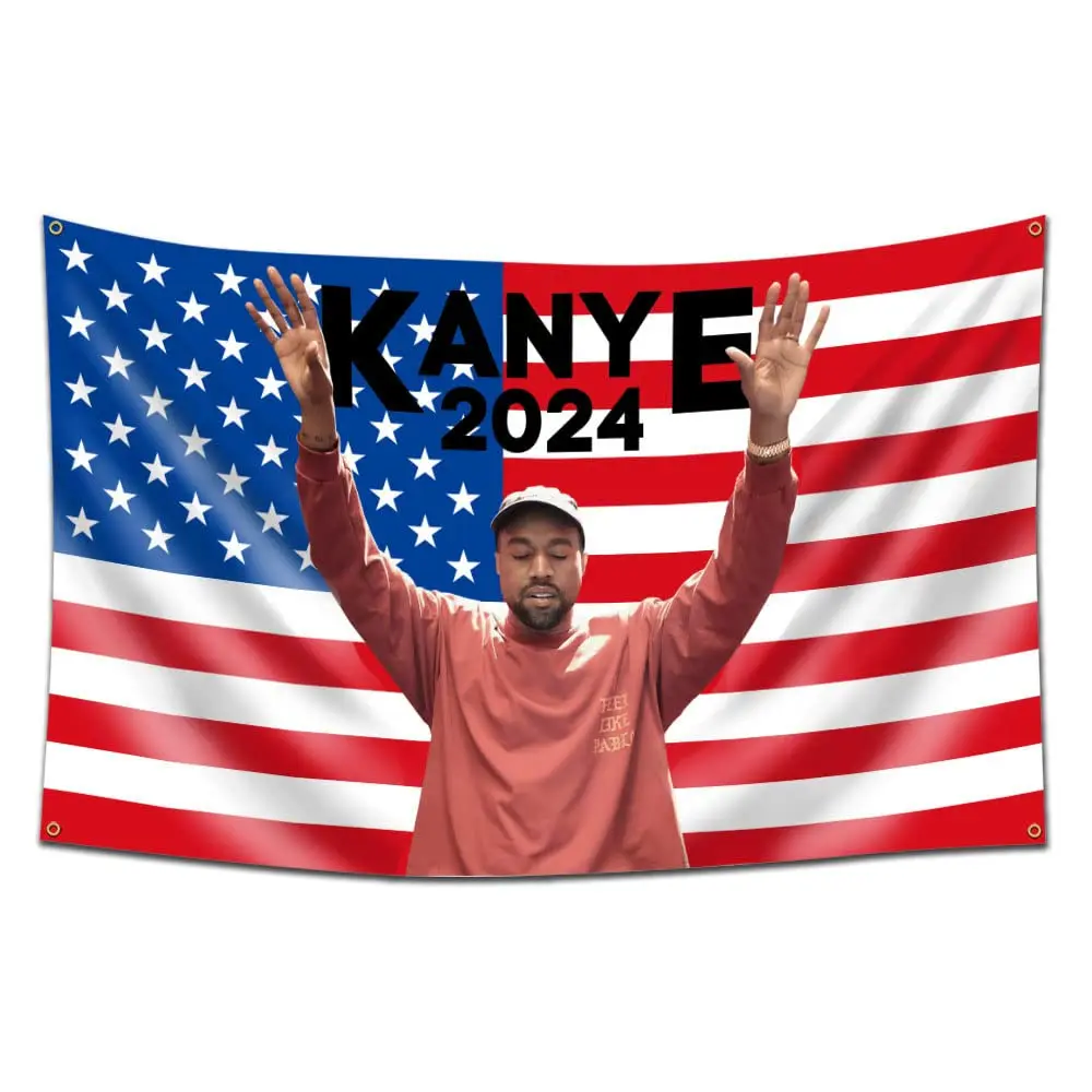 Kanye 2024Kanye музыкальный флаг Западный гобелен 3x5ftVibrat ColorHD печать 100d полиэстер баннер
