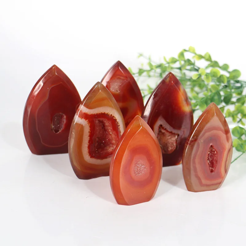 Драгоценный сердолик самостоятельная Красивая полированная натуральная