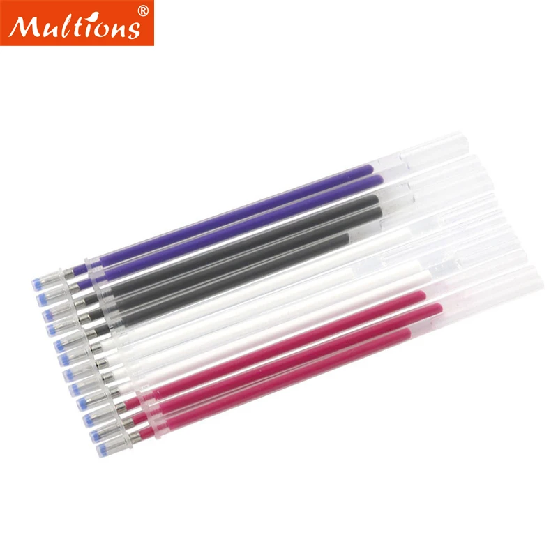 

20Pcs/lot Heat Erasable Refill Pens High Temperature Disappearing Fabric Marker Pen for Patchwork PU Leather Mark Sewing Tools