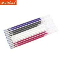 20pcslot heat erasable refill pens high temperature disappearing fabric marker pen for patchwork pu leather mark sewing tools