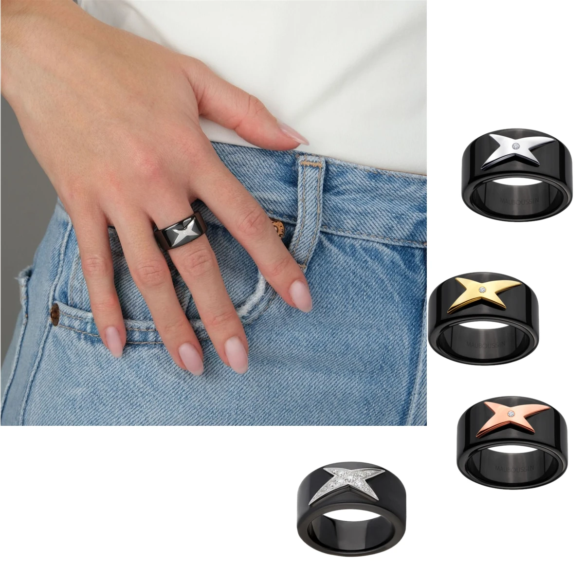 Женское кольцо из серебра с покрытием 18-каратного золота