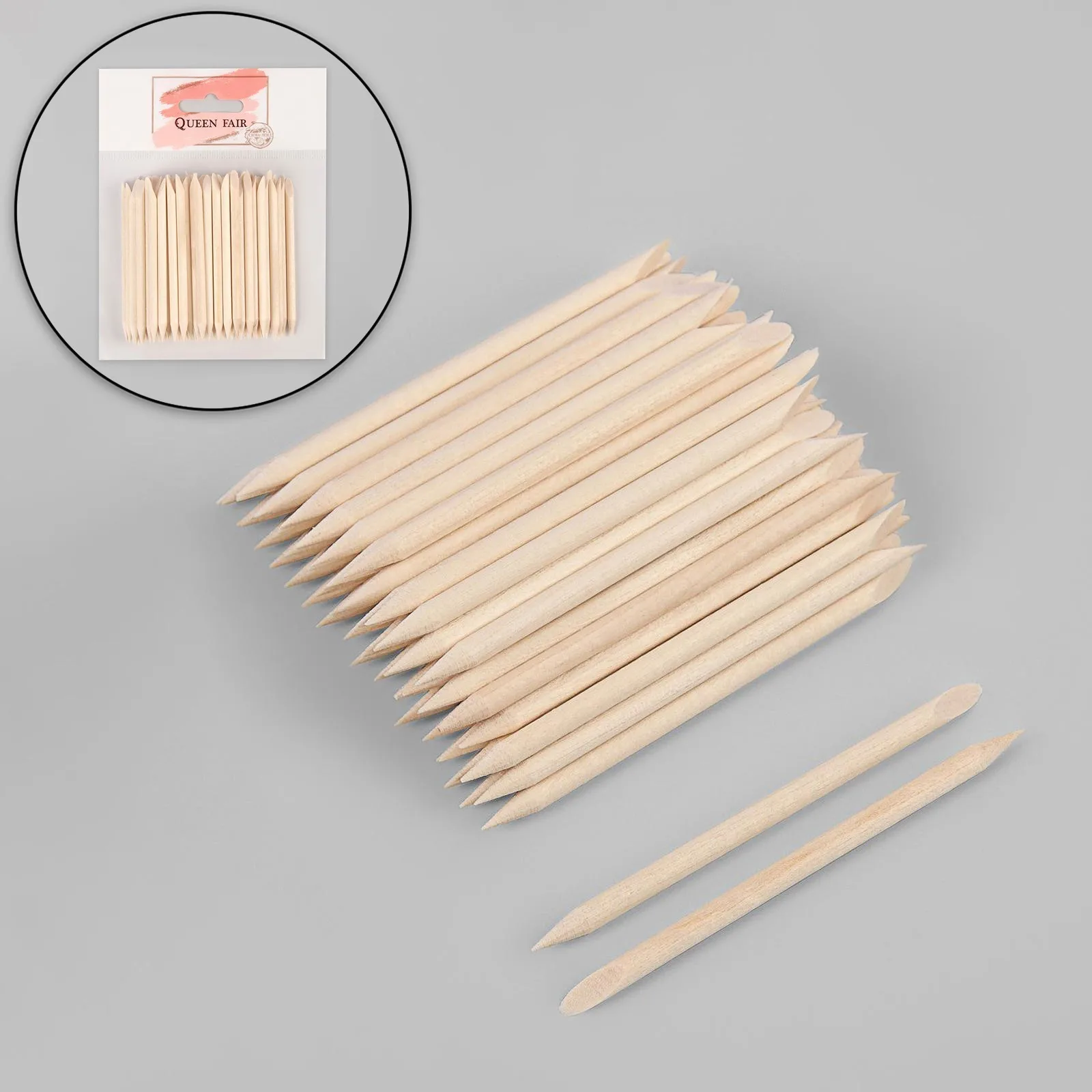 Апельсиновые палочки для маникюра 7 см 100 шт (комплект из 9 шт)