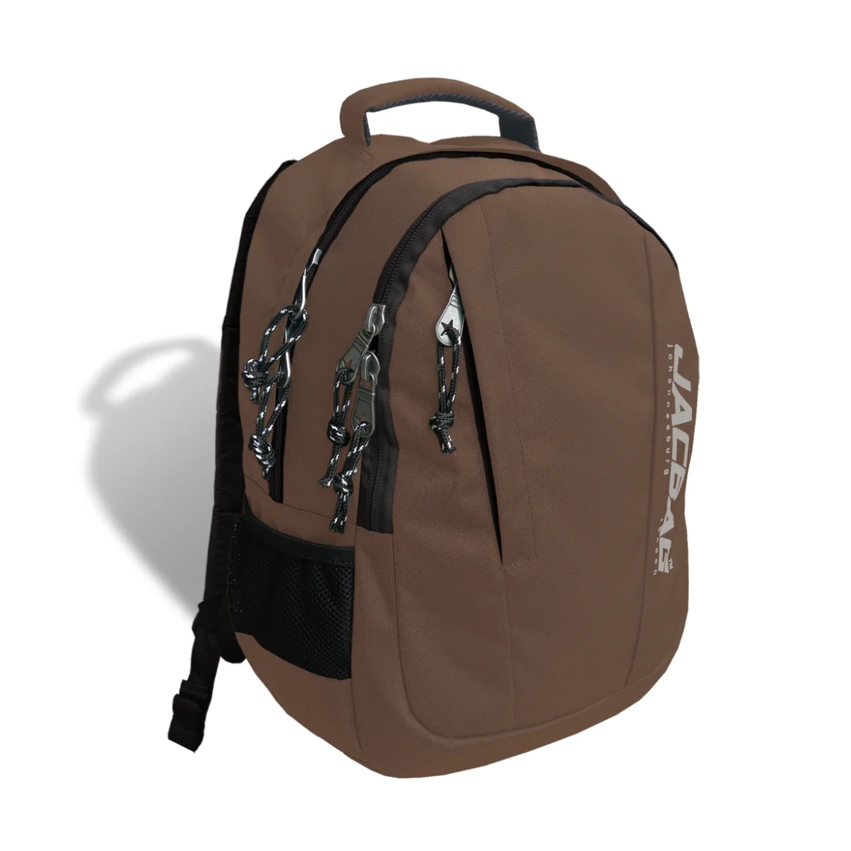 Jac Two Compartment Laptop Pocket Large Interior Space Zippered School Bag Poshnmore Saks Khaki Pink Gray Black Red Backpack
