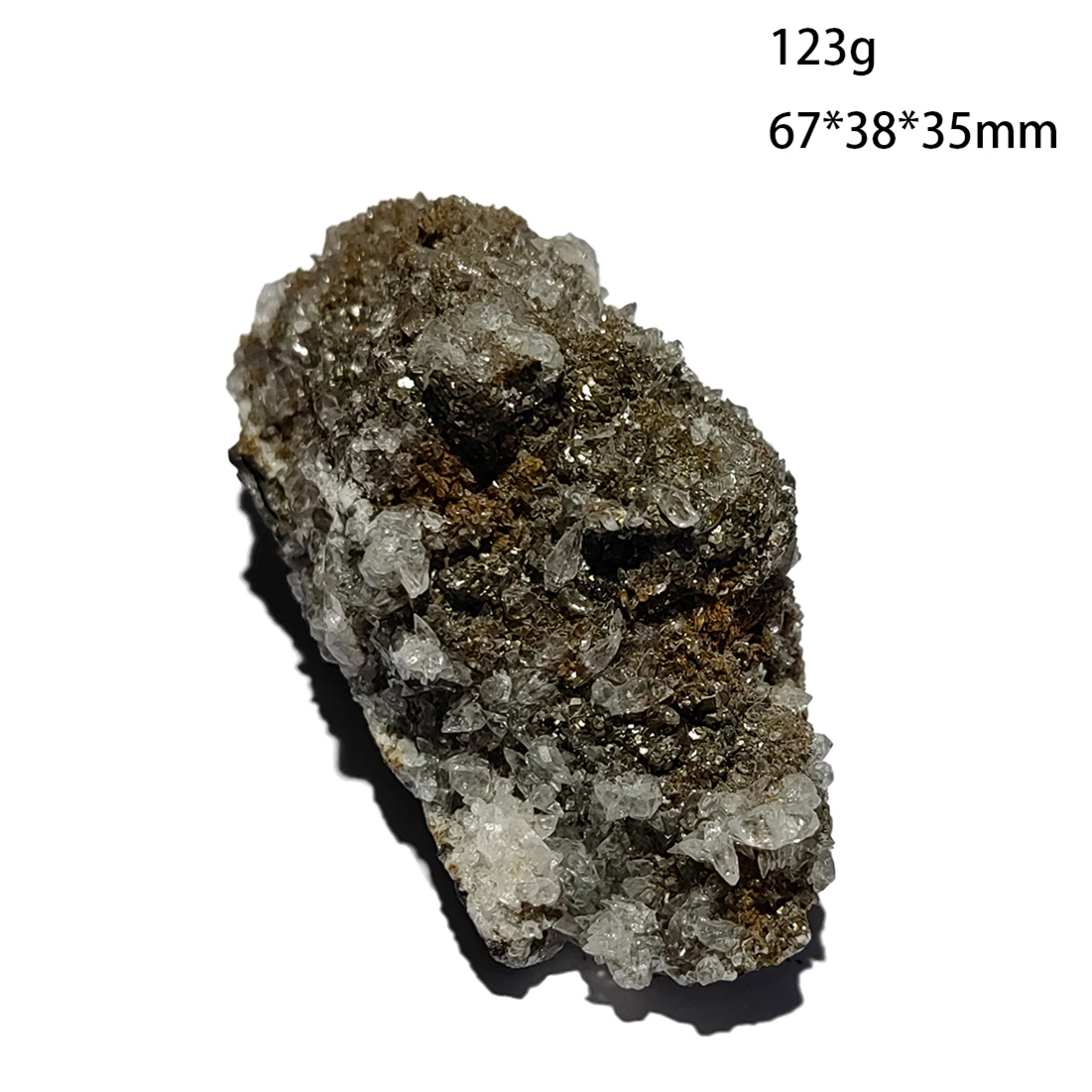 

C5-8B Natural Calcite Pyrite Mineral Crystal Specimen From Hubei China