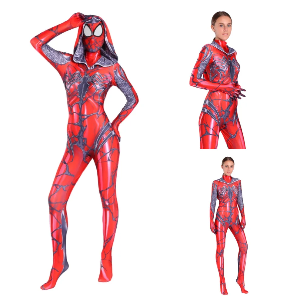 

Superhero Universe Spider-Gwen Costume Cosplay SuitLycra Spandex Bodysuit 3D Style Zentai