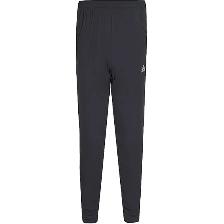 Эластичные однотонные спортивные повседневные брюки Adidas Regular Series Мужские черные