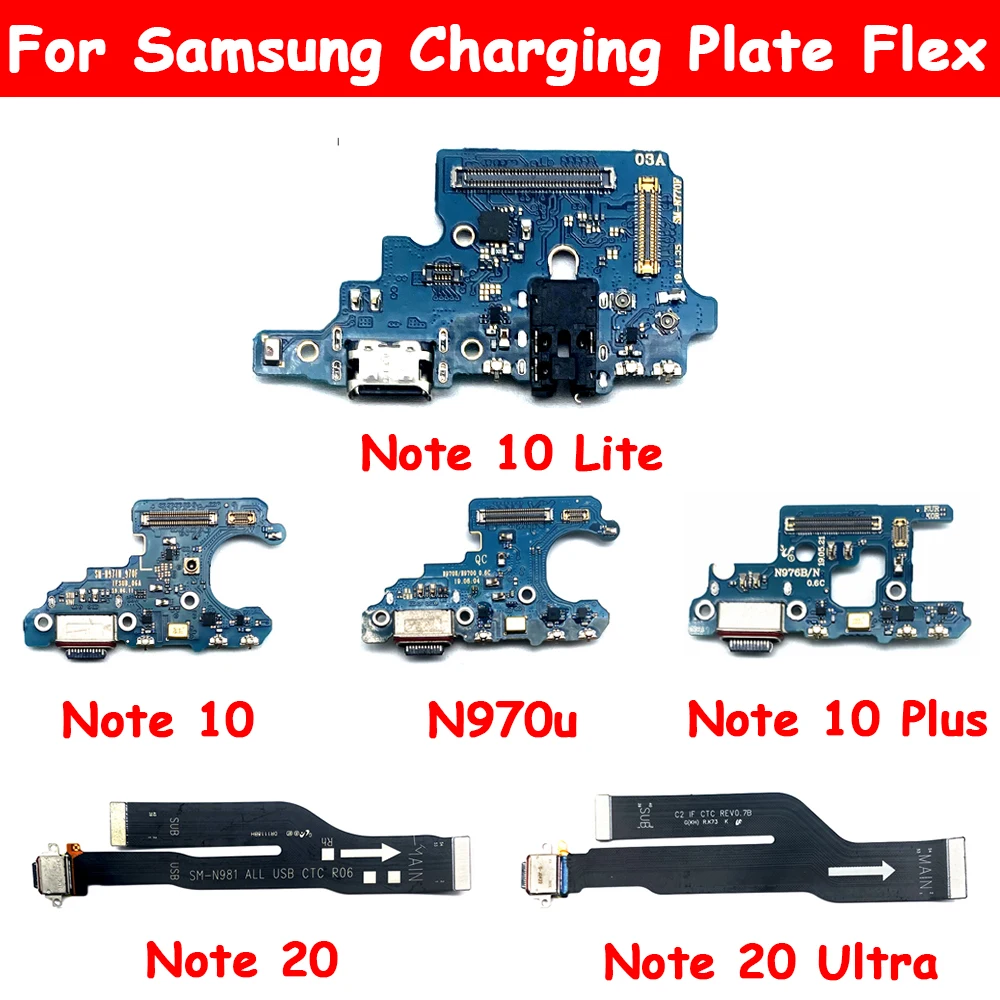 

20Pcs For Samsung Galaxy Note 20 Ultra Note 8 9 10 Lite Note 10 Plus USB Charging Connector Board Plug Port Flex Cable