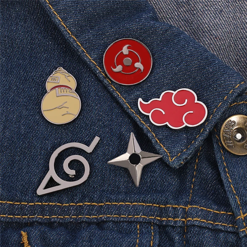 Брошь Наруто Акацуки булавка деревня Коноха ниндзя удзумаки Учиха Шаринган