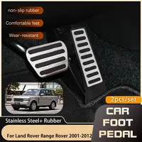 Car Foot Pedals For Land Rover Range Rover 2001~2012 Gas Accelerator Brake Fuel Restfoot Stainless Steel No Drilling Pedal Cover