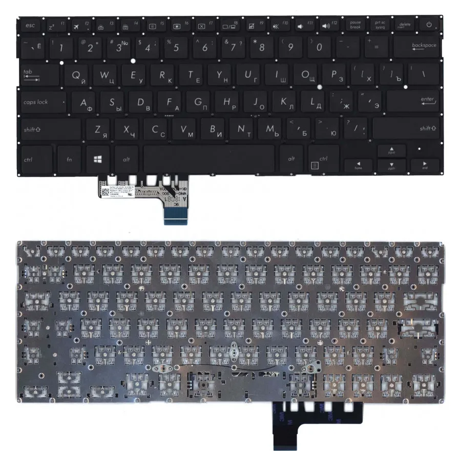 Клавиатура для ноутбука Asus UX331 UX331U UX331UA UX331UN черная с подсветкой