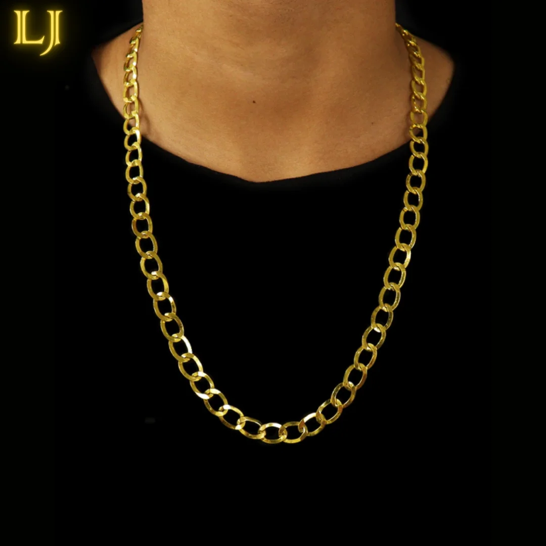 

Men's Lanyard Italian 9mm Eternal Color Guarantee Not Gold Plated Jewelry Ancient Coin Jewelry is best everlasting shine