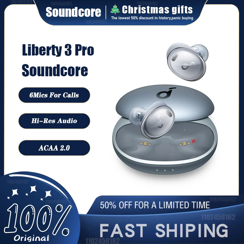

TWS-наушники Soundcore Liberty 3 Pro с поддержкой Bluetooth 2,0 и микрофоном