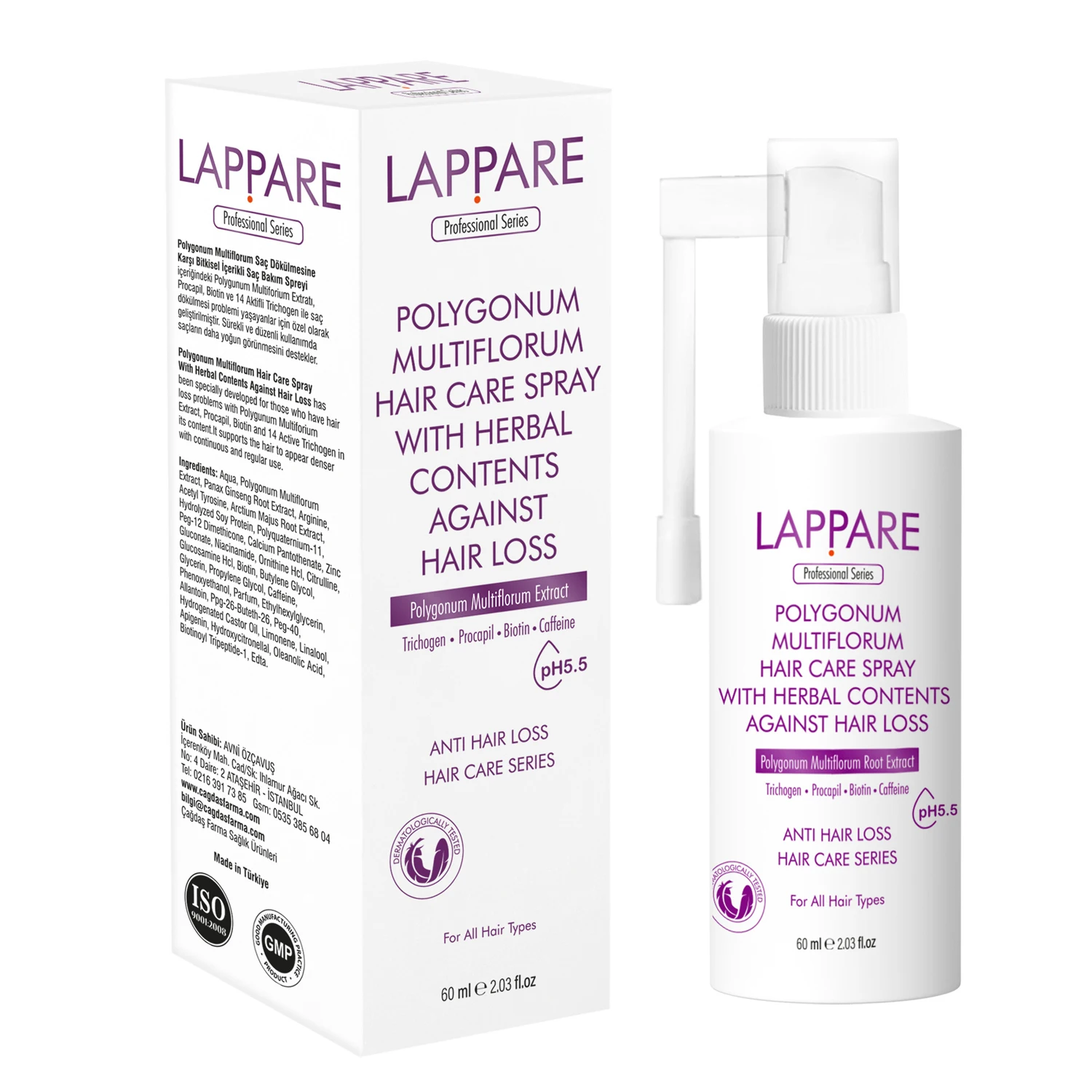 Containing Keratin, Biotin, Hyaluronic Acid, Argan Oil 60ml.